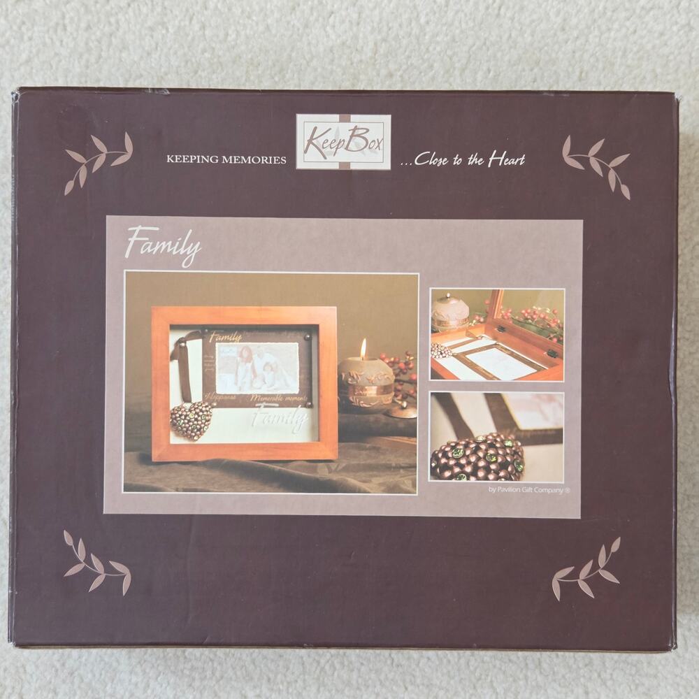 NWB Father/Family Shadowbox Keepsake Memory Box Pavilion Gift